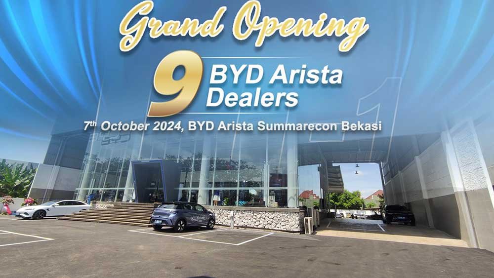 BYD Resmikan 9 Dealer Baru di Indonesia